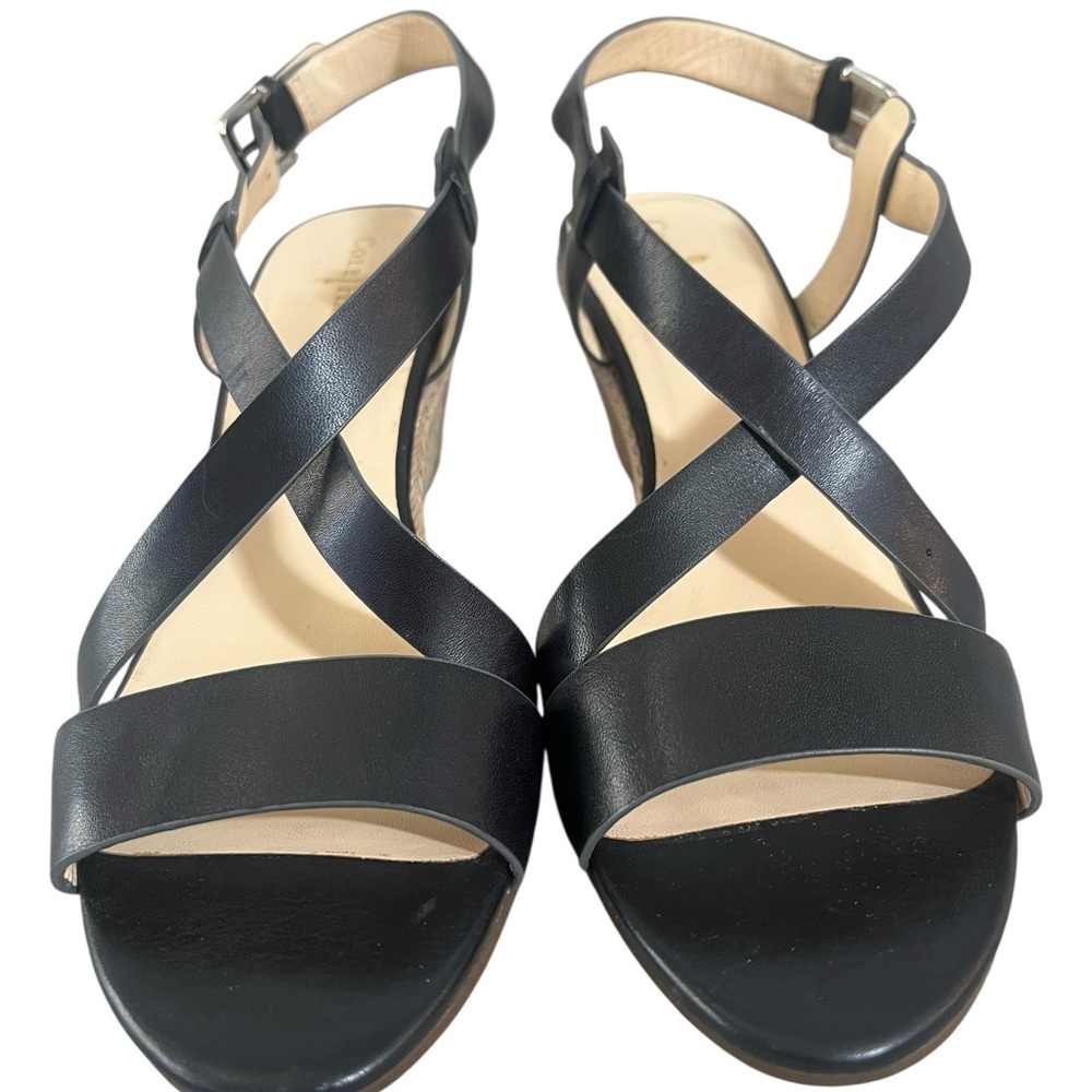 Cole Haan Black Taylor Wedge Sandals - Picture 3 of 9